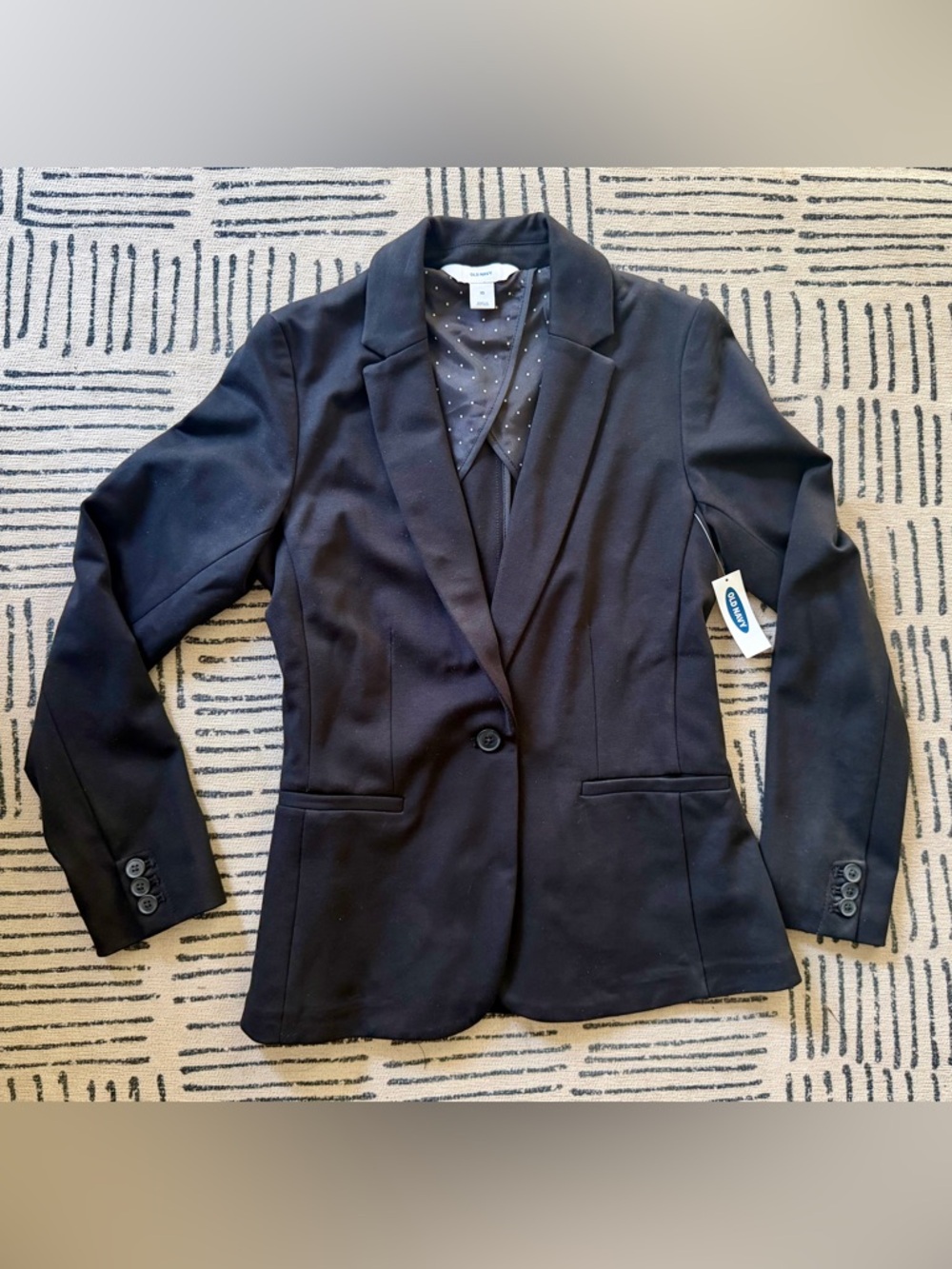 NWT Old Navy Black Women's Single-Button Tailored Blazer